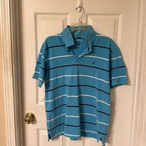 Nautical blue /white vertical stripes